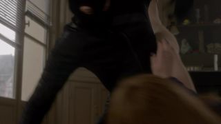 Isabelle Huppert, and other - Elle (2016) celebrity hot movie scene