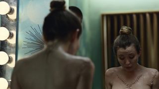 Emily Browning American Gods s01e05 (2017) sexy topless scenes