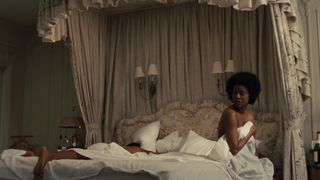 Zoe Saldana - Nina (2016) Naked actress in a TV movie scene