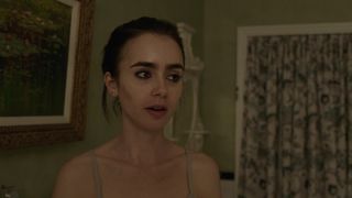 Lily Collins, Carrie Preston - To the Bone (2017) Sexy movie scene