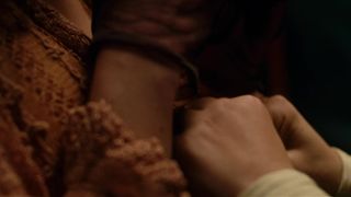 Allegra Masters Topless, Lesbian Kiss in TV show 'Strange Angel'