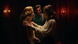 Allegra Masters Topless, Lesbian Kiss in TV show 'Strange Angel'