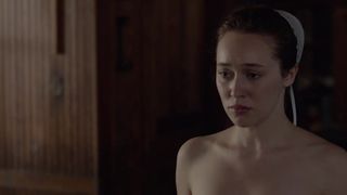 Alycia Debnam-Carey Topless, Side Boobs, Sexy Nun in movie'The Devil's Hand'