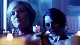 Ana Alexander naked and Crystal Allen in TV Lesbian Video