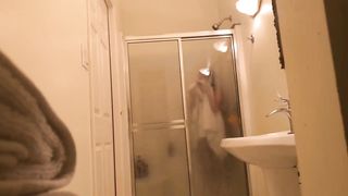 Home Voyeurist - Topless in the bathroom