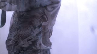 Peeping at small boobs in a dressing booth