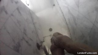 London Keyes takes a hidden camera shower