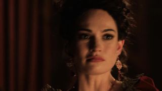 Lily James - Rebecca (2020) celeb A sexy scene