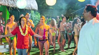 Maggie Q, Charlotte McKinney, and other - Fantasy Island (2020) celebrity boobs scene