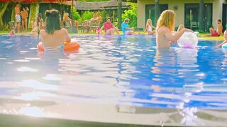 Maggie Q, Charlotte McKinney, and other - Fantasy Island (2020) celebrity boobs scene