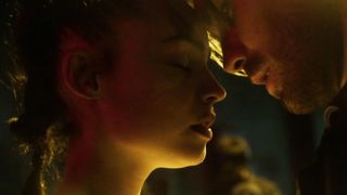 Sofia Carson hot kiss scene - Songbird (2020)