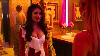 Aimee Carrero, Emma Roberts, Kristin Chenoweth, Nicola Peltz - Holidate (2020) celebrity hot scene