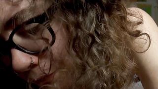 Dressed Crazy Hairy girl