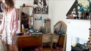 Dressed Crazy Hairy girl