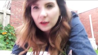 Naked experiments in the garden outside the house