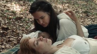 Vanessa Kirby , Katherine Waterston - The World to Come (2020) lesbian sexy scenes