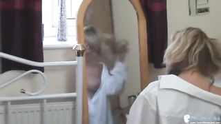 Perving on Louise in her bedroom!