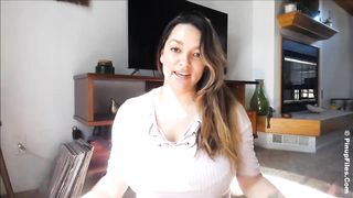 BUSTY GIRL SHOWCASE WITH HER AMPLE JUGS IN CONCENTRATE CAM