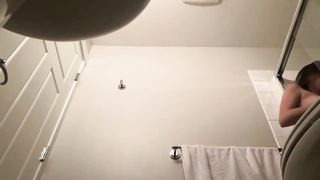 Hidden camera in the bathroom of an 18-year-old hot girl