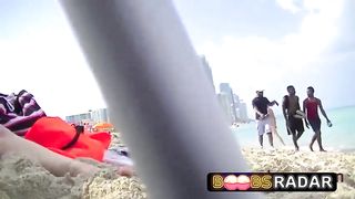 Racy black-haired is not bashful when it comes to getting nude in the nature, during the day