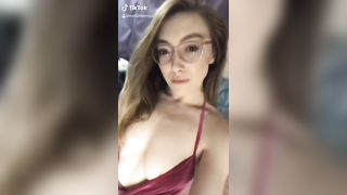 Tik Tok Girl Plays with Boobs