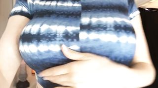 Beauty Girl Show us her Gentle BigBoobs