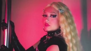 New strip fetish video from the hot long-haired Blonde. Nipple crosses