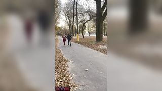 Topless OutDoors TikTok vid