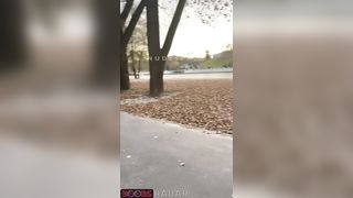 Topless OutDoors TikTok vid