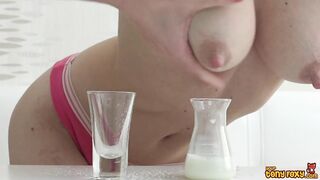 Packing shot glasses with my torrid milk