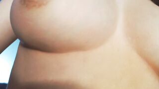 Pumping some milk and then taunting with raw breasts