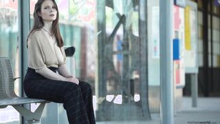 Fetish Boobs - A flashing woman in public. The breasts are super huge