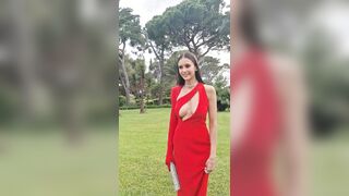 Nina Dobrev- Ample nudity dress (2022) Nude TV Movie Scene