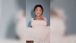 These protruding puffy titties will keep you awake at night by nataliamarquez - Topless TikTok