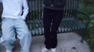 Exhibitionist Housewife Showing Skater at Skatepark