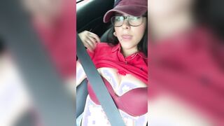 I got horny in the uber and I show him my tits