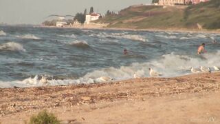 Hot Blonde Girl Around The Beach Utter Bare