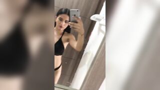 I record myself in the shower of my sonny's dad's room and send him a flick to super-hot him up