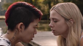 Hayley Griffith, Monique Kim nude lesbian sex scenes - TheyThem (2022)