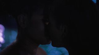 Jillian Mercado, Arienne Mandi, Carmen LoBue nude- The L Word Generation Q (2022) s03e07 Lesbian Kiss