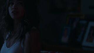 Gina Rodriguez in public nudity movie scene - Awake (2021)