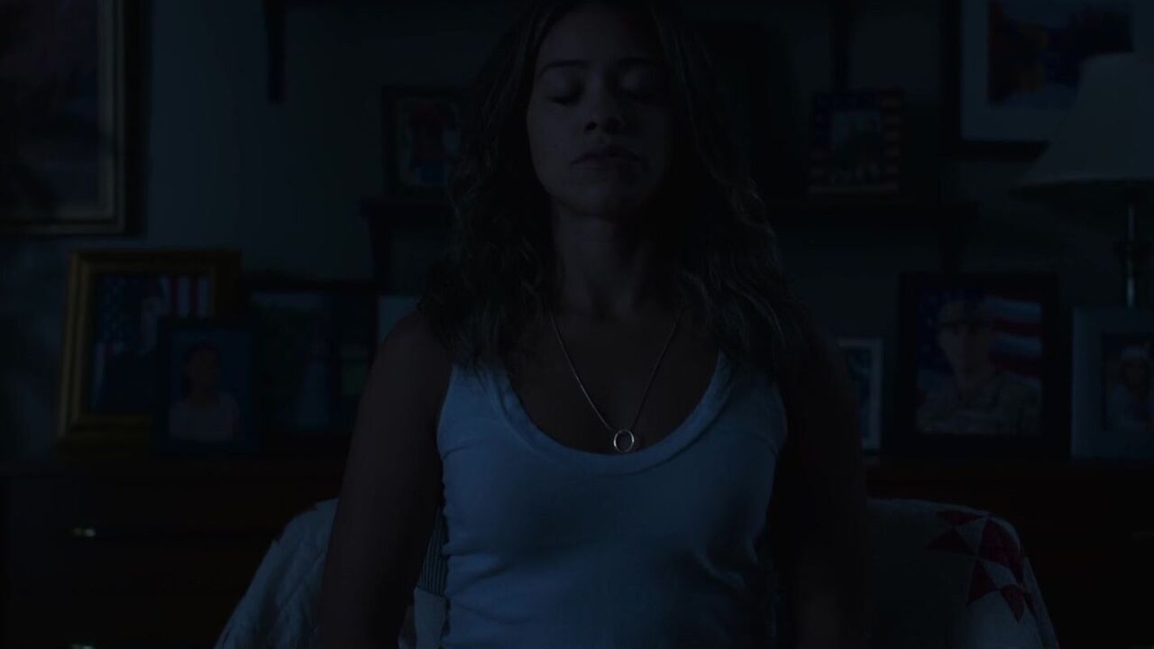 Gina Rodriguez nude sex scene ⭐ Awake (2021)