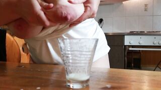 Lactating Gulp My Own Boob Milk