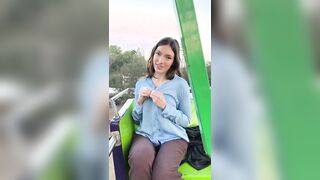 Risky Public Showing on the Ferris Wheel at the Carnival