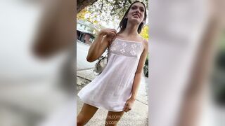 PUBLIC SIDEWALK STREAKING IN WIDE DAYLIGHT TOTAL BARE