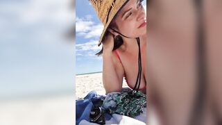 Beach nipple slide POV SEX it's our very first rendezvous and I don't know my hooter's out. Your draining it while I'm talk