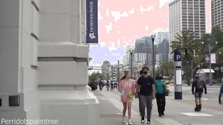 Ideal nipply day for a bare-breasted bike rail - Liking the views - Teaser