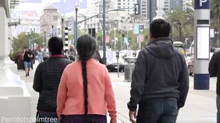 Ideal nipply day for a bare-breasted bike rail - Liking the views - Teaser