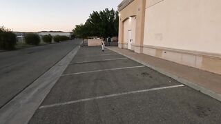 Out ambling around nude in public on Thanksgiving! Ginormous inborn fun bags out, coochie frolicking!