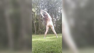 Naked Yoga Outdoors. Watch all the way to the end for the front of this hot girl